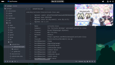 Screenshot of Ultramarine GNOME in dark mode